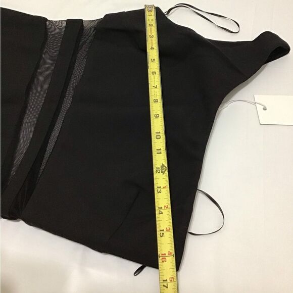 Likely Nolita One Shoulder Long Evening Gown Black Maxi Gown New With Tag Size 8 - Picture 11 of 14